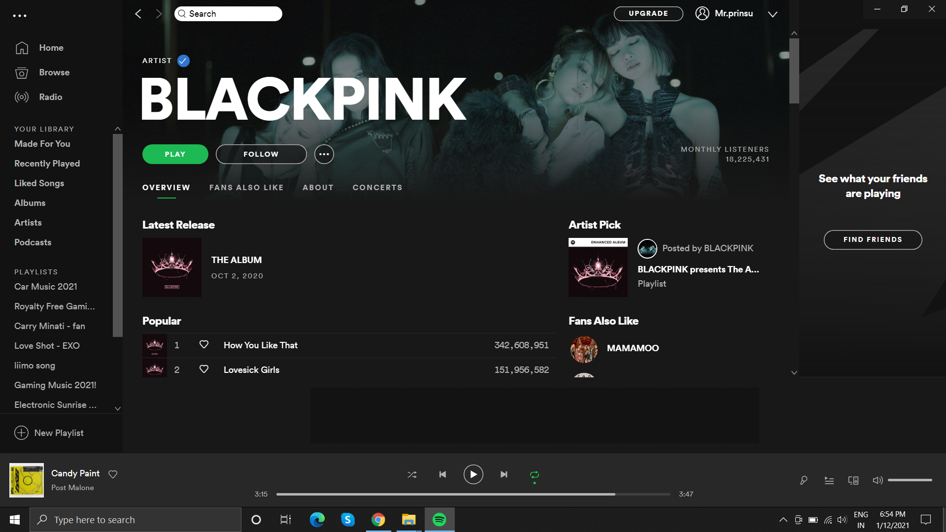 Spotify Blackpink album